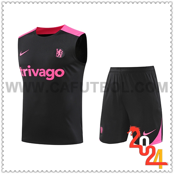 Camiseta Entrenamiento sin mangas FC Chelsea Negro/Violeta 2024 2025