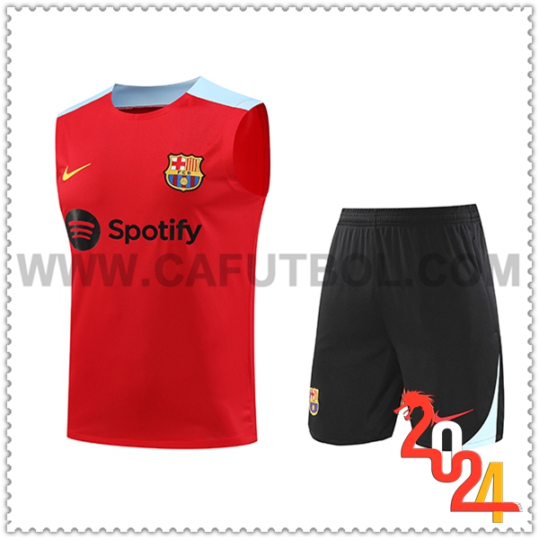 Camiseta Entrenamiento sin mangas FC Barcelona Rojo/Azul 2024 2025