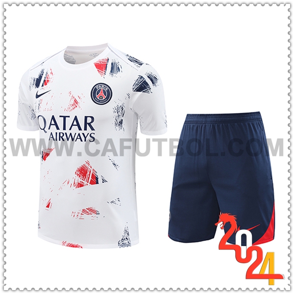 Camiseta Entrenamiento PSG Blanco/Azul/Rojo 2024 2025