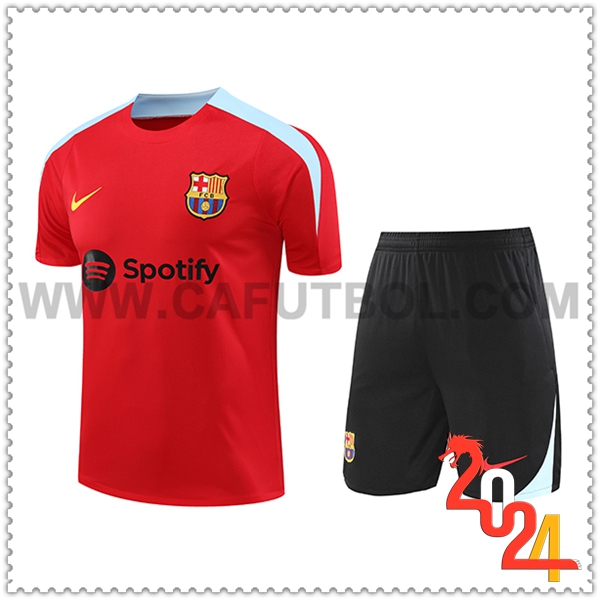 Camiseta Entrenamiento FC Barcelona Rojo/Azul 2024 2025 -02