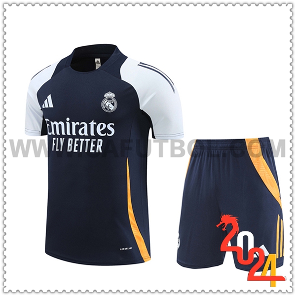 Camiseta Entrenamiento Real Madrid Azul/Blanco/Amarillo 2024 2025