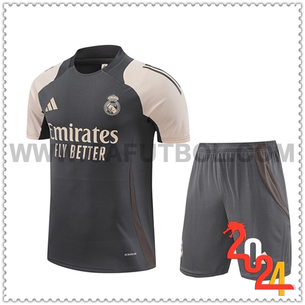 Camiseta Entrenamiento Real Madrid Gris/Beige 2024 2025