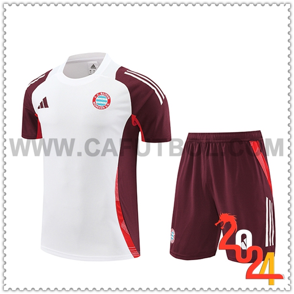 Camiseta Entrenamiento Bayern Munich Blanco/Rojo 2024 2025