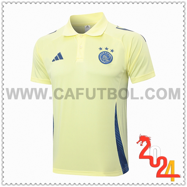 Camiseta Polo Ajax Amarillo/Azul 2024 2025