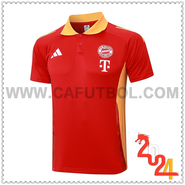 Camiseta Polo Bayern Munich Rojo/Naranja 2024 2025