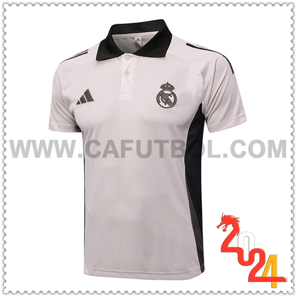 Camiseta Polo Real Madrid Rosa/Gris 2024 2025