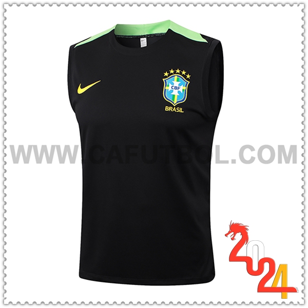 Chalecos De Futbol Brasil Negro/Verde 2024 2025