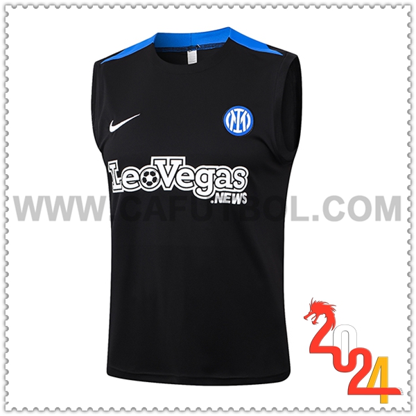 Chalecos De Futbol Inter Milan Negro/Azul 2024 2025 -02