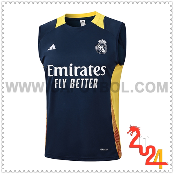 Chalecos De Futbol Real Madrid Negro/Amarillo 2024 2025