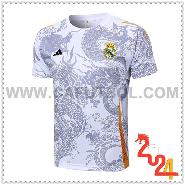 Camiseta Entrenamiento Real Madrid Blanco/Gris 2024 2025