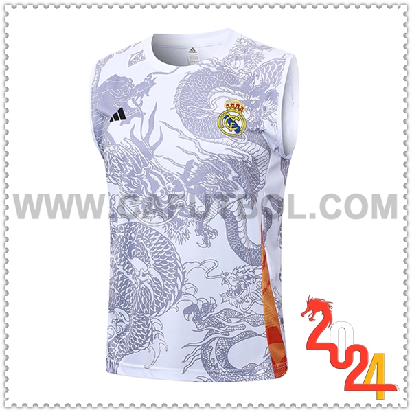 Chalecos De Futbol Real Madrid Blanco/Gris 2024 2025