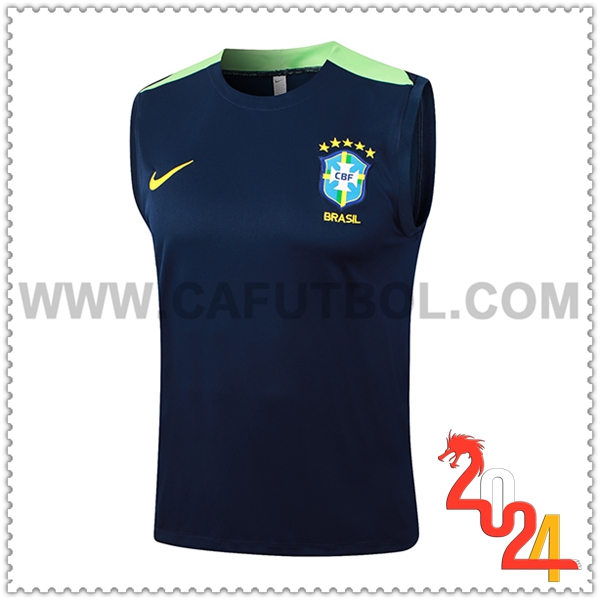 Chalecos De Futbol Brasil Azul/Verde 2024 2025