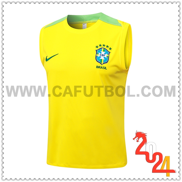 Chalecos De Futbol Brasil Amarillo/Verde 2024 2025