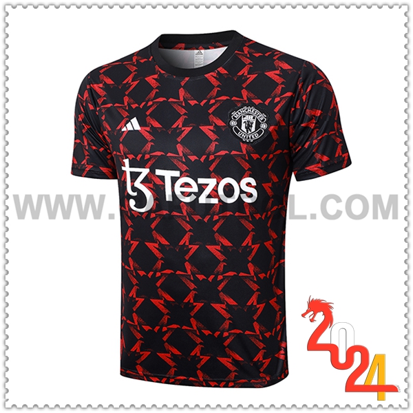 Camiseta Entrenamiento Manchester United Negro/Rojo 2024 2025