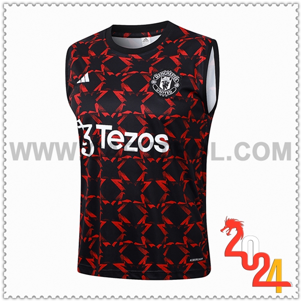 Chalecos De Futbol Manchester United Negro/Rojo 2024 2025