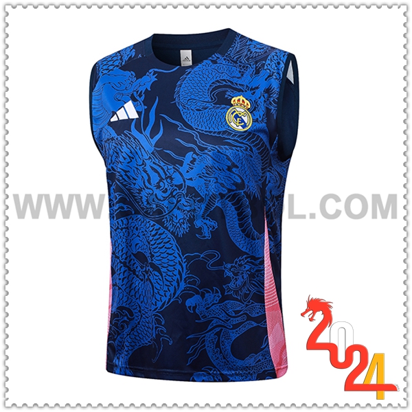 Chalecos De Futbol Real Madrid Azul/Rosa 2024 2025