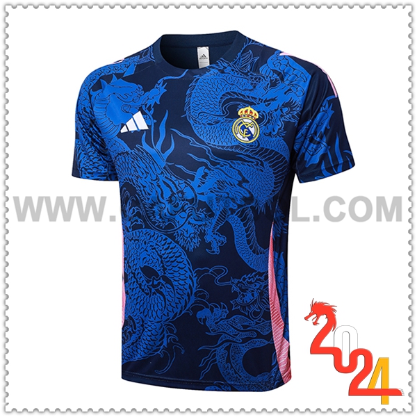 Camiseta Entrenamiento Real Madrid Azul/Rosa 2024 2025