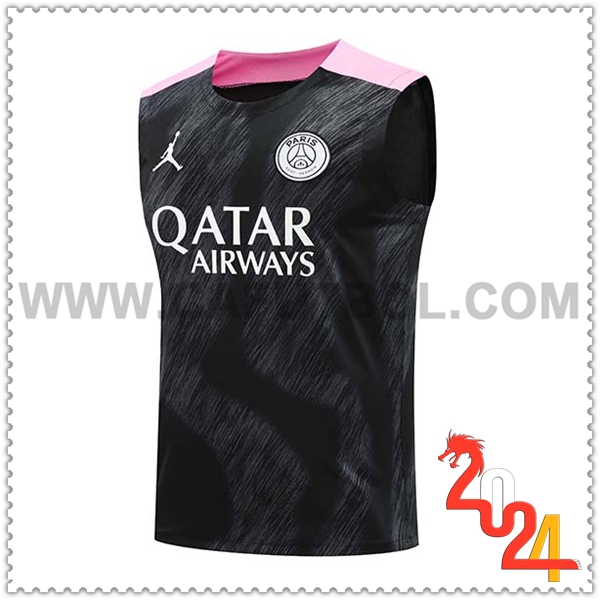 Chalecos De Futbol PSG Negro/Rosa 2024 2025