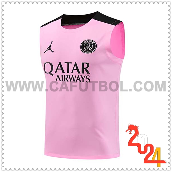 Chalecos De Futbol PSG Rosa/Negro 2024 2025