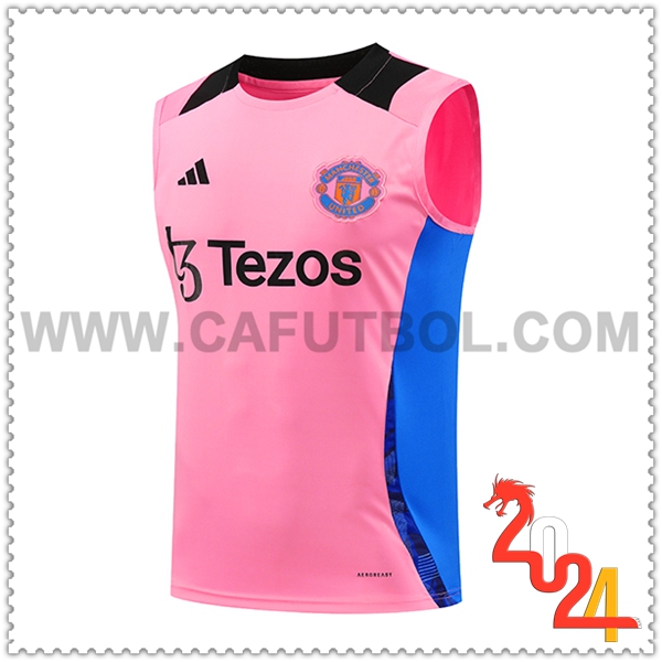 Chalecos De Futbol Manchester United Rosa/Azul/Negro 2024 2025