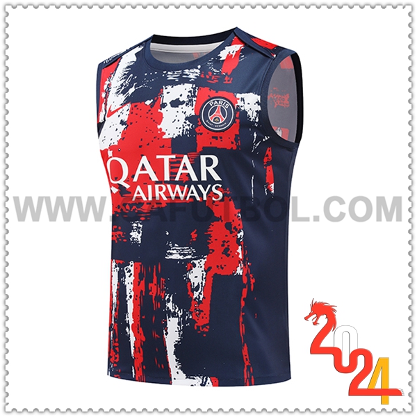 Chalecos De Futbol PSG Azul/Rojo 2024 2025