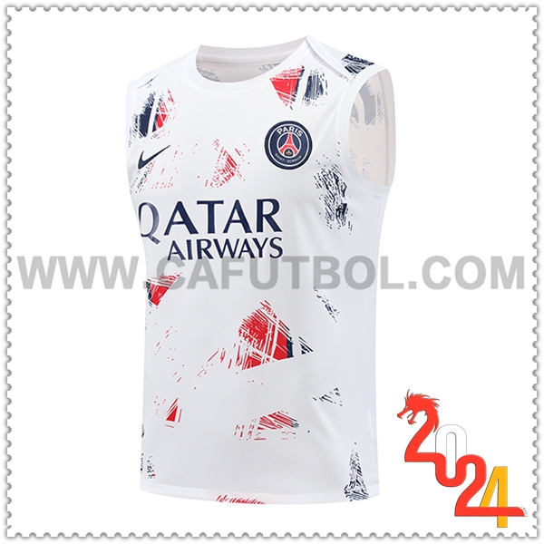 Chalecos De Futbol PSG Blanco/Azul/Rojo 2024 2025