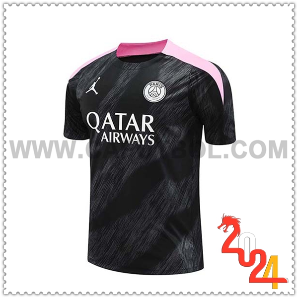 Camiseta Entrenamiento PSG Negro/Rosa 2024 2025