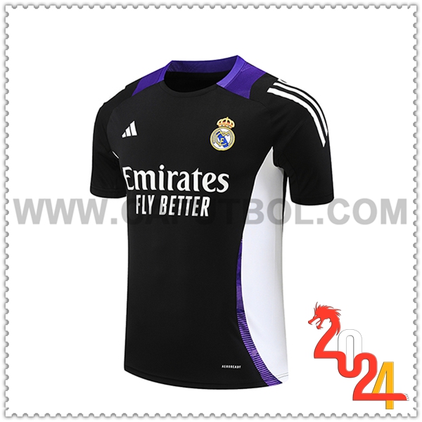 Camiseta Entrenamiento Real Madrid Negro/Violeta/Blanco 2024 2025