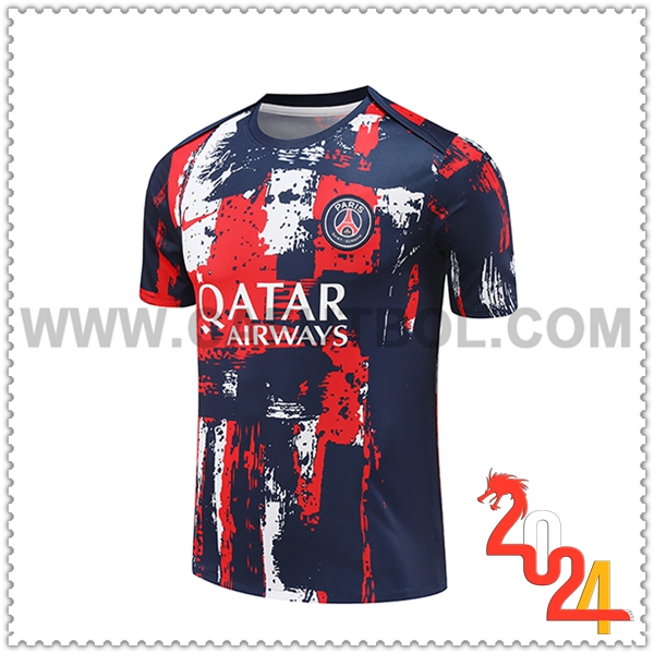 Camiseta Entrenamiento PSG Azul/Rojo 2024 2025