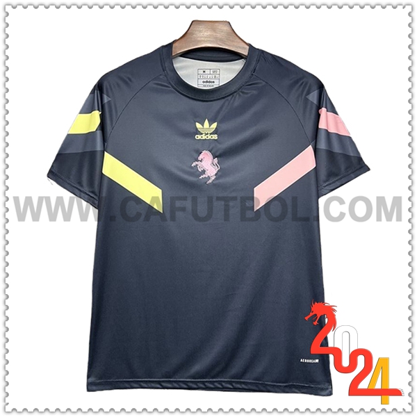 Camiseta Entrenamiento Juventus Negro/Amarillo/Rosa 2024 2025