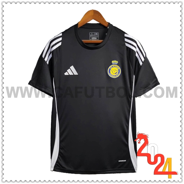 Camiseta Entrenamiento Al-Nassr FC Negro/Blanco 2024 2025