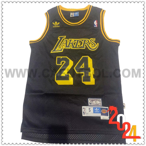 Camisetas De Futbol Los Angeles Lakers (BRYANT #24) 2024/25 Negro/Amarillo -02