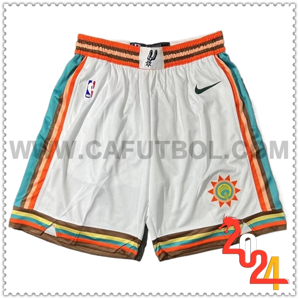 Cortoss NBA San Antonio Spurs 2024/25 Blanco/Naranja/Verde