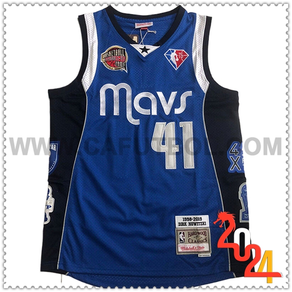 Camisetas De Futbol Dallas Mavericks (NOWITZKI #41) 2024/25 Azul/Blanco