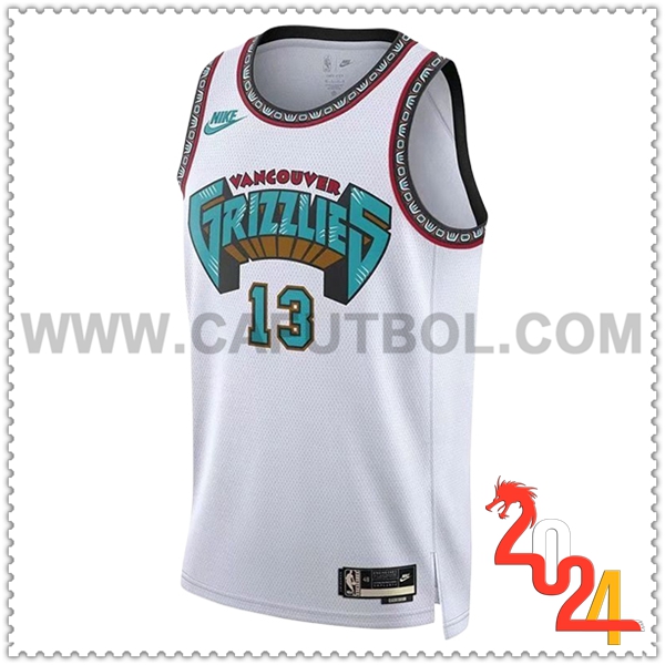 Camisetas De Futbol Memphis Grizzlies (MORANT #12) 2024/25 Blanco/Verde