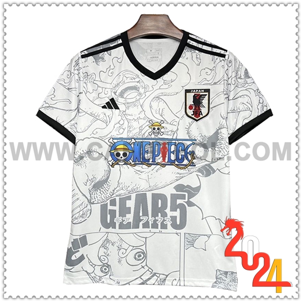 Camiseta Equipo Japon Blanco Edicion especial ONE PIECE 2024 2025