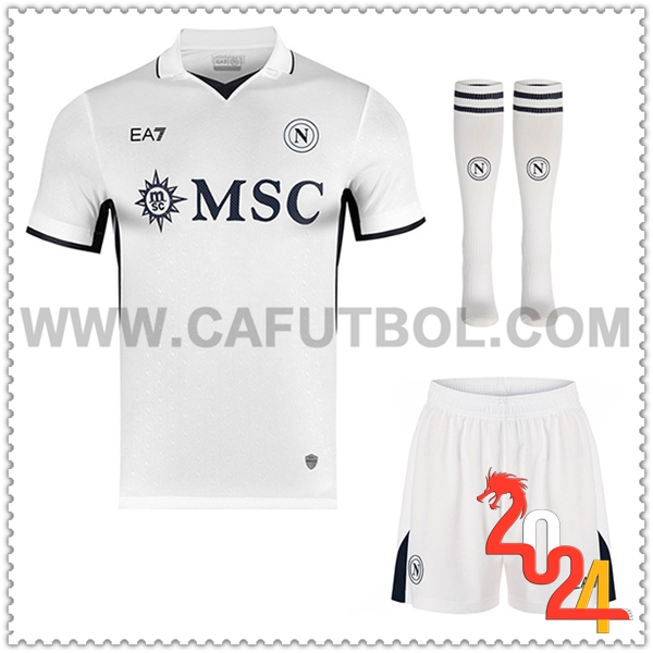 Segunda Equipacion del SSC Napoles (Pantalones + Calcetines) 2024 2025