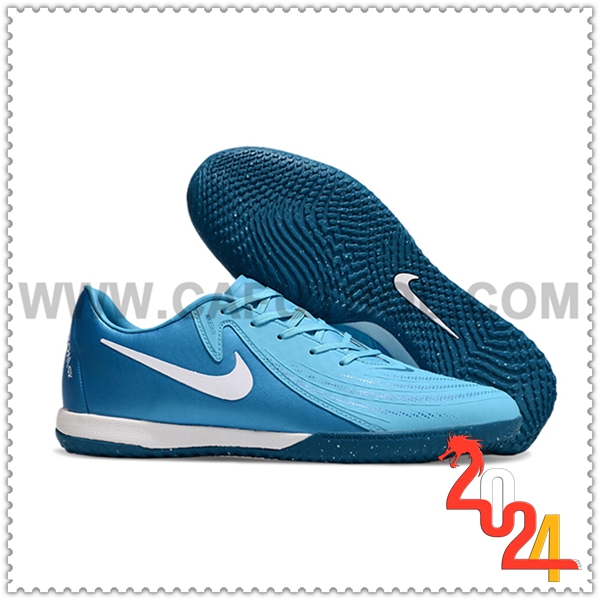 Nike Zapatos Futbol Phantom GX II ACAD LV8 IC Azul/Blanco