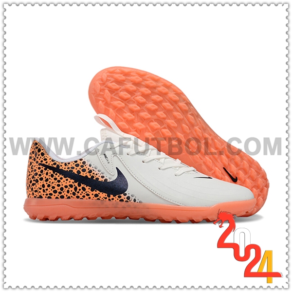 Nike Zapatos Futbol PHANTOM GX II CLUB TF Blanco/Naranja/Negro