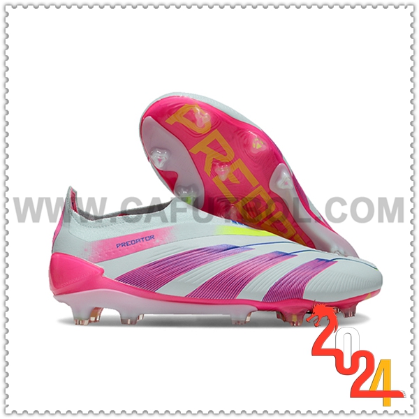 Adidas Zapatos Futbol PREDATOR ELITE LACELESS BOOTS FG Gris/Violeta/Rosa