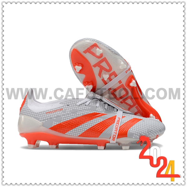 Adidas Zapatos Futbol Predator Elite Tongue FG Gris/Naranja -02