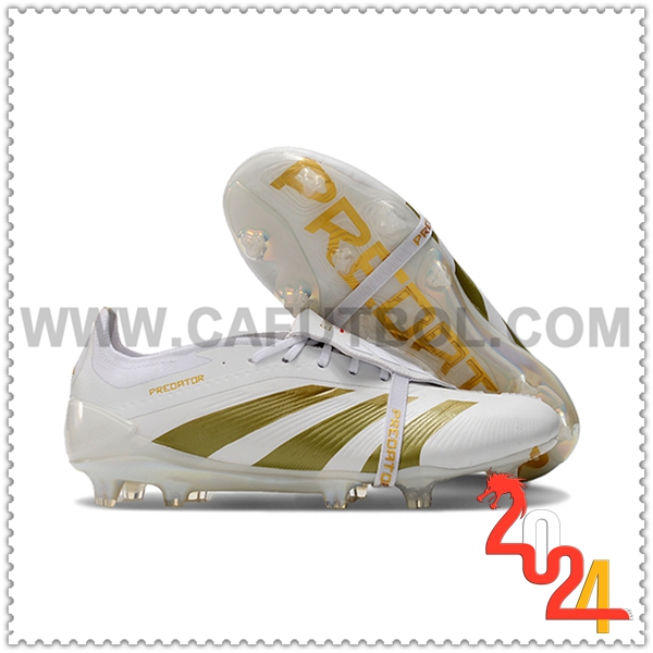 Adidas Zapatos Futbol Predator Elite Tongue FG Blanco/Amarillo