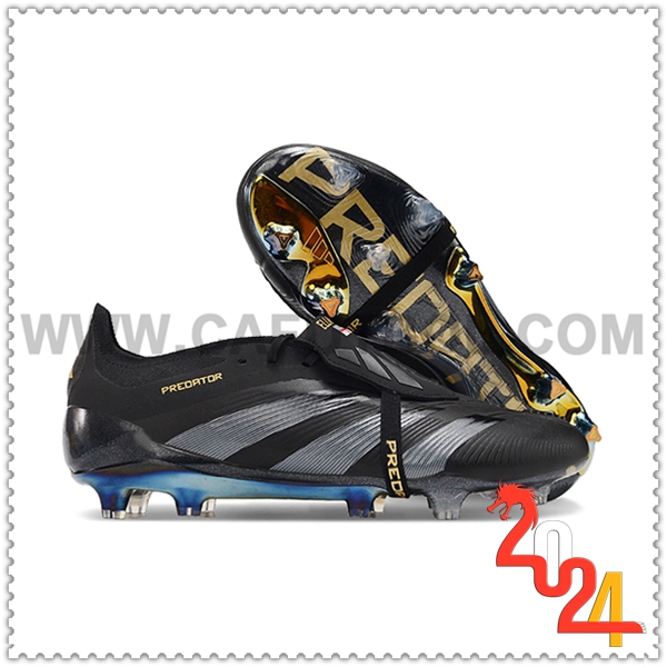 Adidas Zapatos Futbol Predator Elite Tongue FG Negro/Gris -06