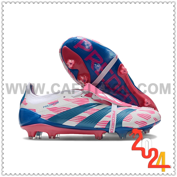 Adidas Zapatos Futbol Predator Elite Tongue FG Blanco/Rosa/Azul