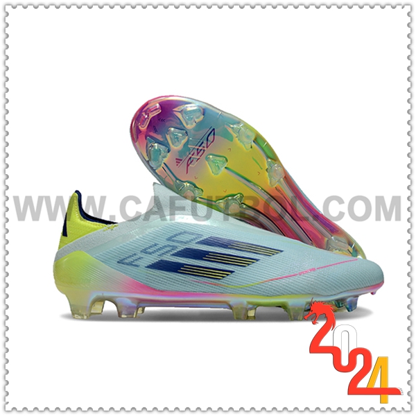 Adidas Zapatos Futbol F50 Elite Laceless FG Azul/Negro/Amarillo