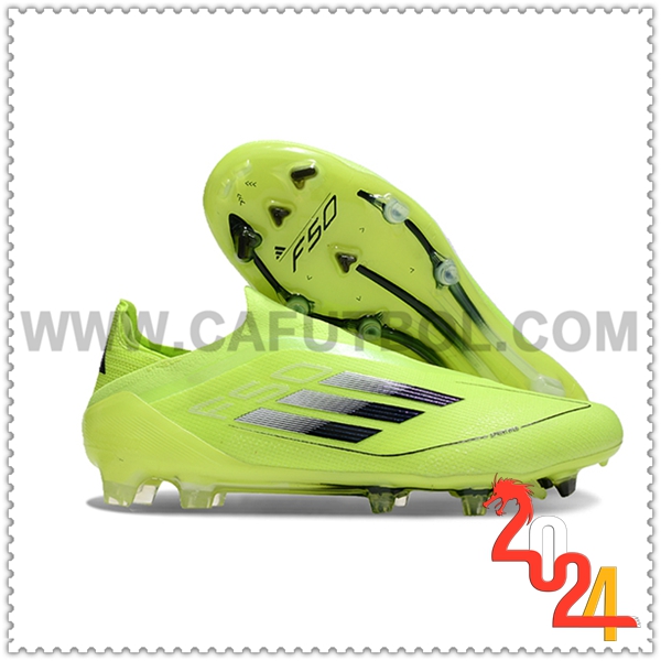 Adidas Zapatos Futbol F50 Elite Laceless FG Amarillo/Negro