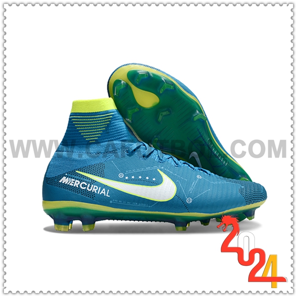 Nike Zapatos Futbol Zoom Superfly 5 Elite FG Azul/Blanco/Verde