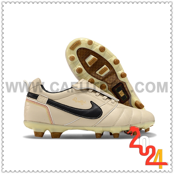 Nike Zapatos Futbol Tiempo Legend R10 Elite FG Beige/Negro/Marrón