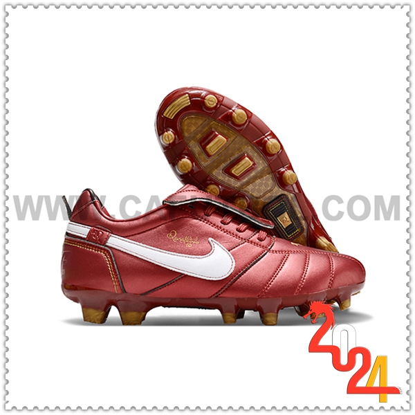 Nike Zapatos Futbol Tiempo Legend R10 Elite FG Rojo/Blanco