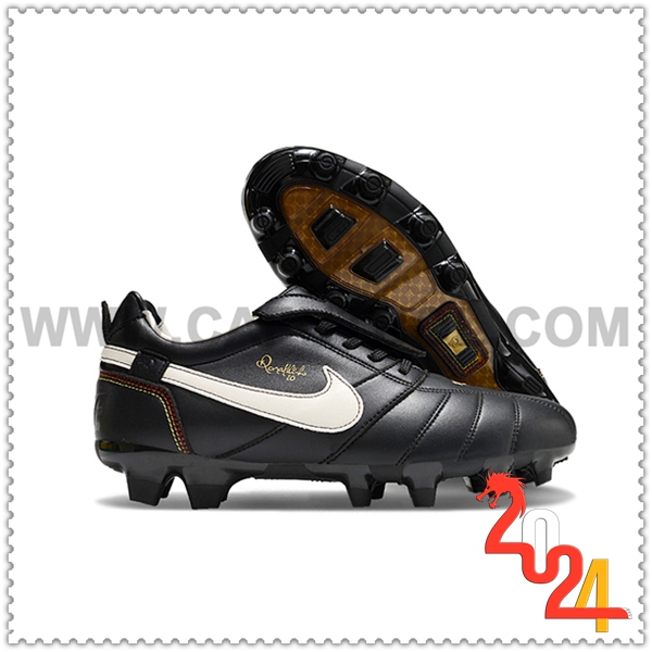 Nike Zapatos Futbol Tiempo Legend R10 Elite FG Blanco/Negro